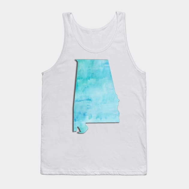 Alabama State Watercolor Tank Top by doodlesbydani